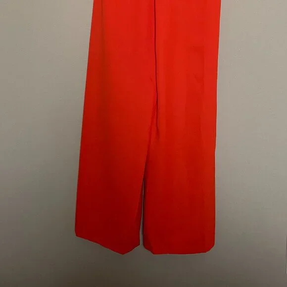 New York & Company, S,  Regular/Tall Orange, Flair Leg, Jumpsuit, NEW with tags! - Picture 6 of 16